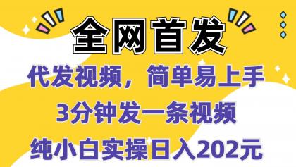 代发视频,简单易上手 3分钟发一条视频 纯小白实操日入202元-颜夕资源网-第18张图片 代发视频,简单易上手 3分钟发一条视频 纯小白实操日入202元-颜夕资源网-第18张图片