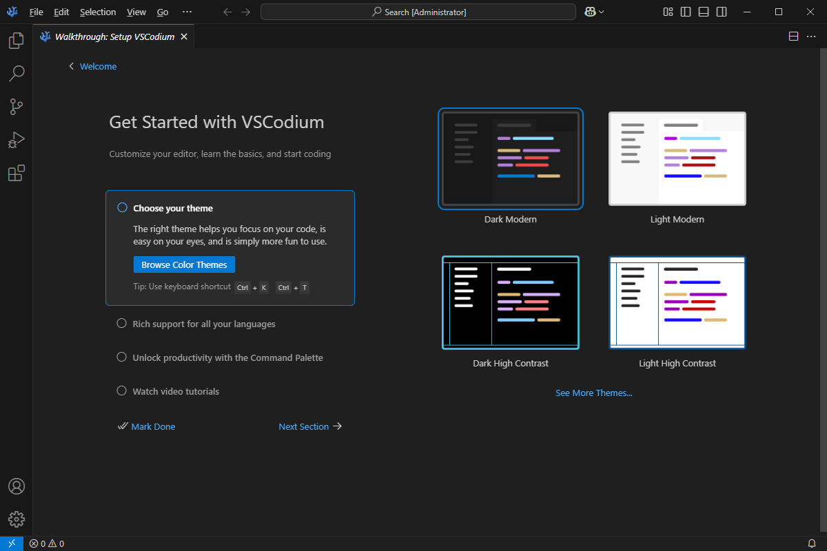 VSCodium 开源代码编辑器 v1.97.0.25037 中文绿色版-颜夕资源网-第18张图片