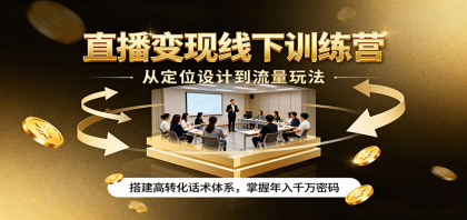 直播变现线下训练营，从定位设计到流量玩法，搭建高转化话术体系，掌握年入千万密码-颜夕资源网-第18张图片