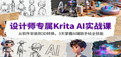 设计师专属Krita AI实战课：从软件安装到3D转换，3天掌握AI辅助手绘全技能-颜夕资源网-第18张图片