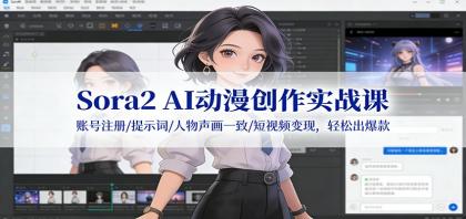 Sora2 AI动漫创作实战课：账号注册/提示词/人物声画一致/短视频变现，轻松出爆款-颜夕资源网-第18张图片