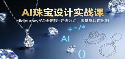 AI珠宝设计实战课：Midjourney/SD全流程+咒语公式，零基础快速出图-颜夕资源网-第18张图片