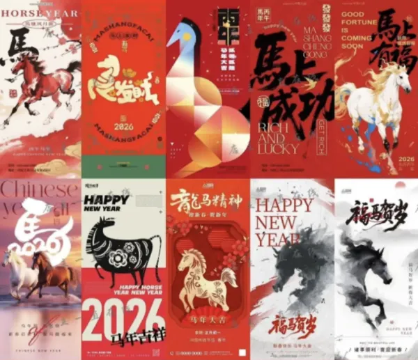 80款2026马年新年海报PSD素材-颜夕资源网-第18张图片 80款2026马年新年海报PSD素材-颜夕资源网-第18张图片