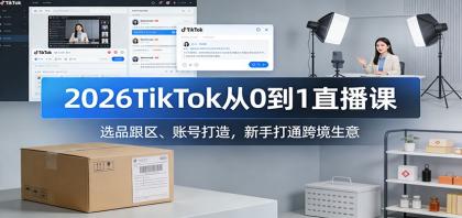 2026TikTok从0到1直播课：选品跟区、账号打造，新手打通跨境生意-颜夕资源网-第18张图片