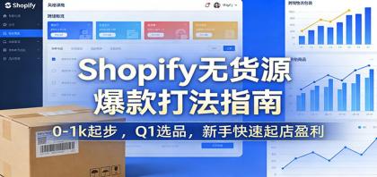 Shopify无货源爆款掘金课：0-1k起步 ，Q1选品，新手快速起店盈利-颜夕资源网-第18张图片