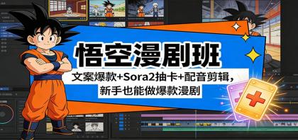 悟空漫剧班：文案爆款+Sora2抽卡+配音剪辑，新手也能做爆款漫剧-颜夕资源网-第18张图片