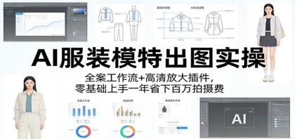 AI服装模特出图实操：全案工作流+ 高清放大插件，零基础上手一年省下百万拍摄费