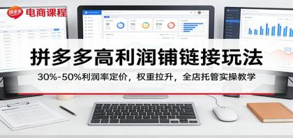拼多多高利润铺链接玩法：30%–50%利润率定价，权重拉升，全店托管实操教学-颜夕资源网-第18张图片