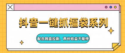 抖音一键抓福袋系列,配合网盘拉新,两份收益不能停-颜夕资源网-第18张图片 抖音一键抓福袋系列,配合网盘拉新,两份收益不能停-颜夕资源网-第18张图片